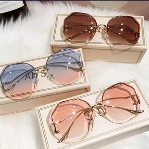 Brown rimless glasses